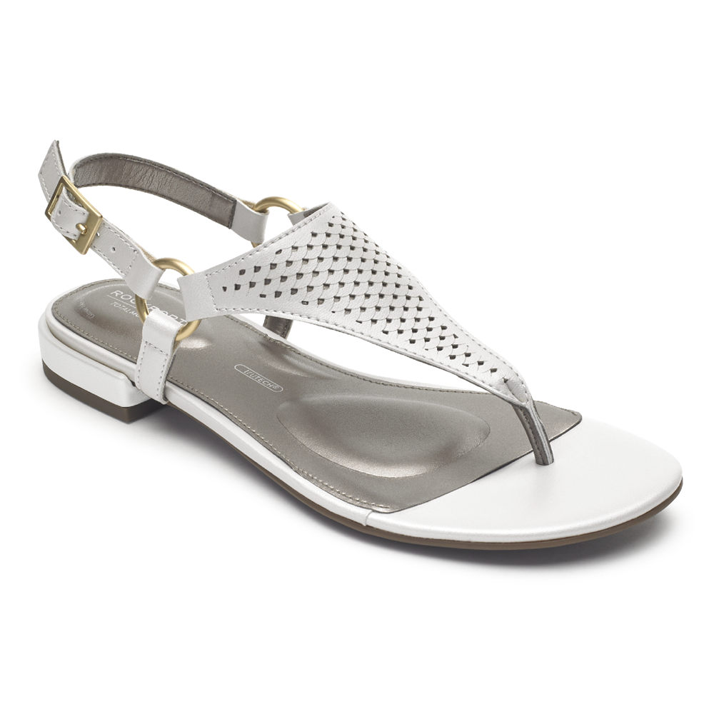 Sandálias Rockport Mulher Branco - Total Motion Zosia Thong - 12479KEOT